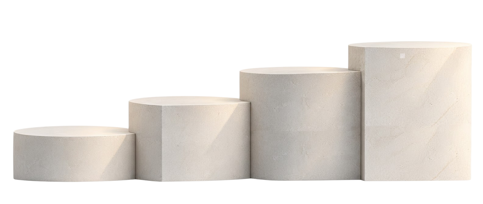 Marble pedestals stepping up